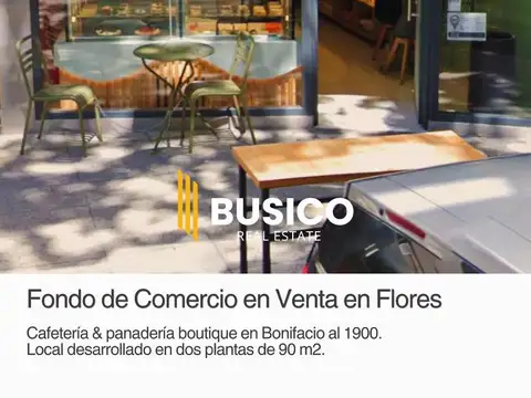 VENTA FONDO DE COMERCIO DE CAFE - BAR - PANADERIA EN FLORES