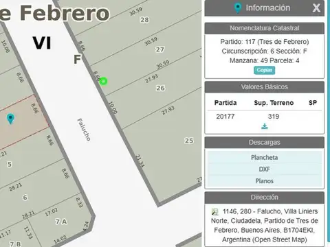 Terreno en Venta de 319,0 m2
