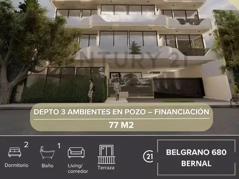 Departamento 3 Ambientes 77 m² en Bernal | Financiación | Amenities | Oportunidad