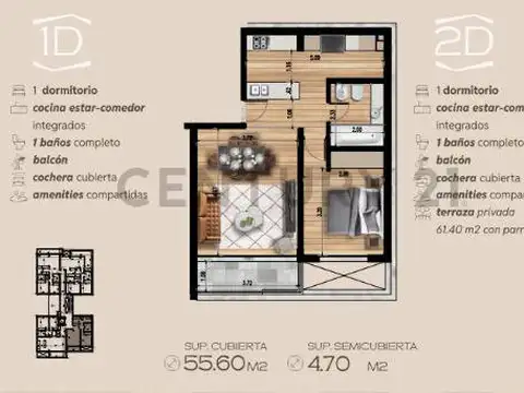 VENTA, Departamento de 1 dormitorio de Pozo, CITY BELL
