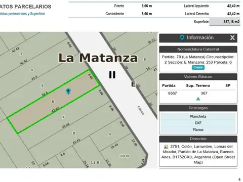 Terreno en Venta en Lomas del Mirador, USD 120.000