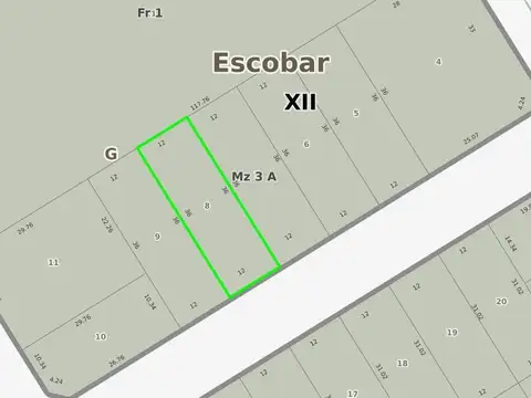 Lote en venta, Mendoza entre Felipe Boero y P. Mendocinas (Parcela N°8 de la Manzana 3a), Belén de Escobar. ¡ESCRITURA INMEDIATA! VENTA DE CONTADO O CON ANTICIPO Y CUOTAS