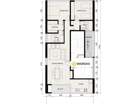 Venta departamento 2 dormitorios Rosario centro Parque España