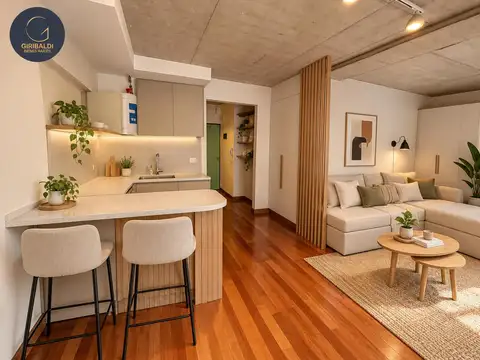 En venta monoambiente divisible moderno con balcón al frente en brasil 1500