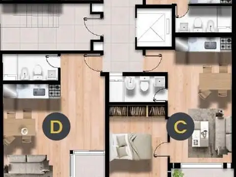 Departamento en Venta de 1 dormitorio