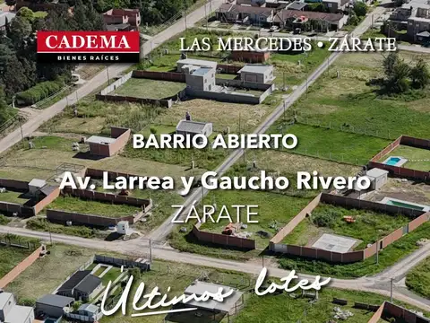 Lote en Venta, de 300,12 m2. Las Mercedes, Barrio Abierto en Zárate