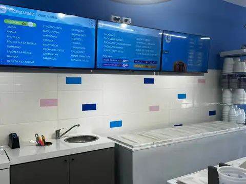 FONDO DE COMERCIO DE HELADERIA FRENTE A LA PLAZA PRINCIPAL EN VENTA, GENERAL LAS HERAS