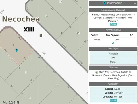 Terreno en Venta en Necochea, Partido de Necochea