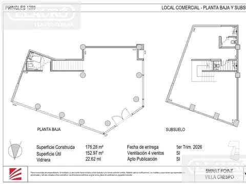 Local en alquiler a estrenar en Pringles 1200 esquina Av. Cordoba 1200  - Villa Crespo -