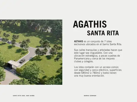 LOTE BARRIO AGATHIS SAN ISIDRO