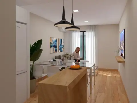 Departamento 2 ambientes con 1 baño