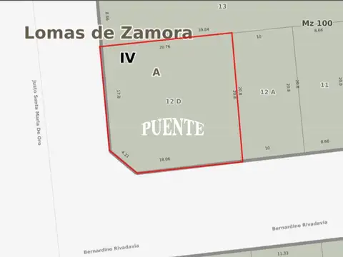 Terreno en Venta en Temperley, USD 300.000