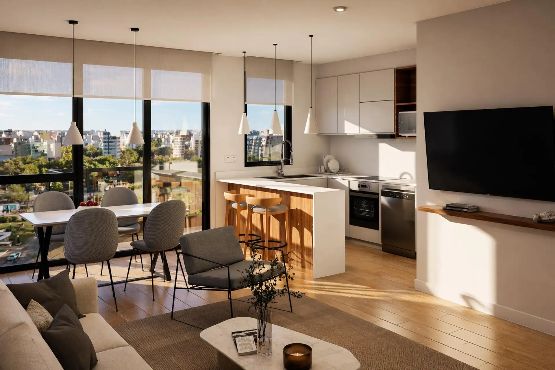 Depto 2 amb, 56m² con balcón y vista en Playa Grande