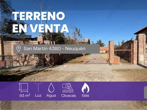 VENTA TERRENO COMPLEJO CALLE SAN MARTIN 4380 NQN