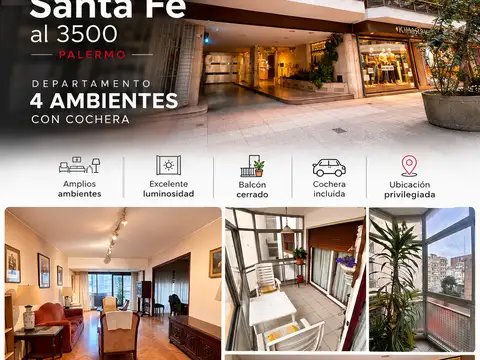 4 ambientes en venta sobre la Av. Santa, Palermo
