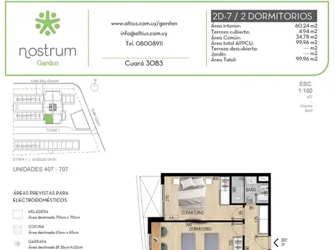 VENTA 2 DORMITORIOS NOSTRUM GARDEN PRADO