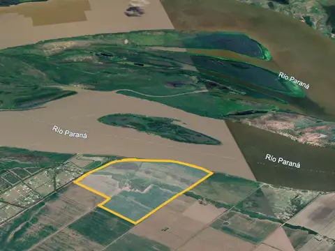 93 ha CON 1000 METROS DE FRENTE AL RIO EN FIGHIERA