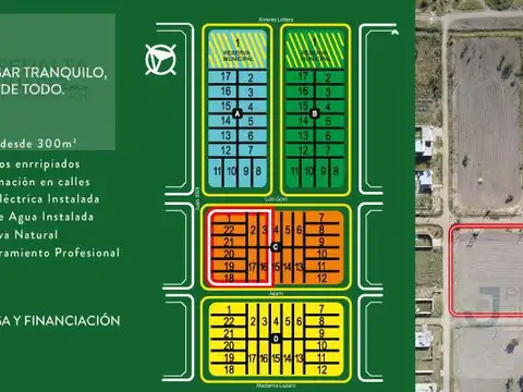 Terreno en Venta 12  mts Frente
