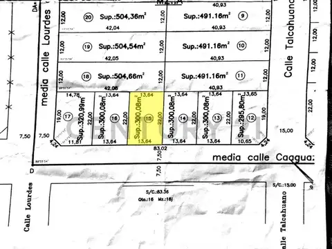 Terreno en Venta en Parque San Martín, USD 26.000