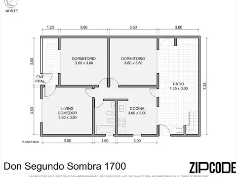 Depto Tipo Casa en Venta de 3 ambientes