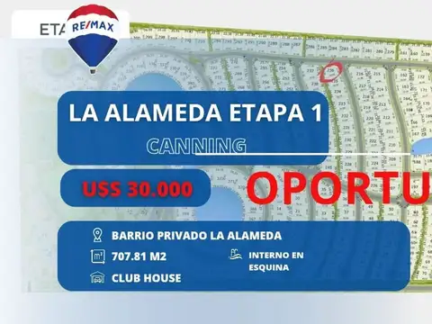LOTE EN VENTA EN LA ALAMEDA CANNING