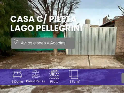 VENTA CASA 3 DORMITORIOS EN LAGO PELLEGRINI