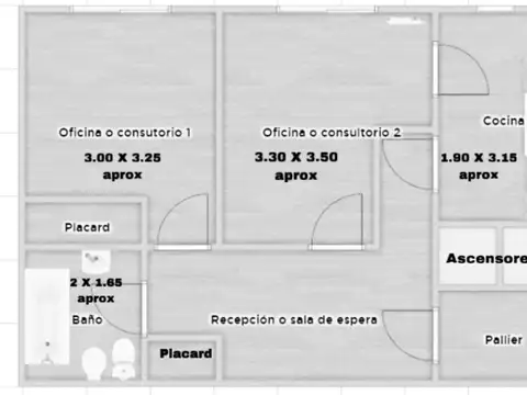 Departamento 2 amb apto profesional