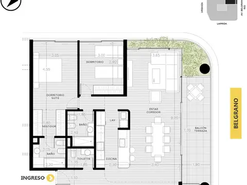 Venta departamento 2 dormitorios Parque España Rosario