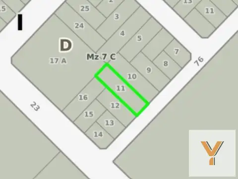 Terreno en Venta 12  mts Frente
