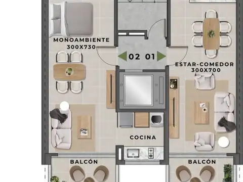 Departamento en Venta al Oeste