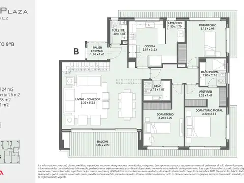Departamento en venta de 4 ambientes en Martinez