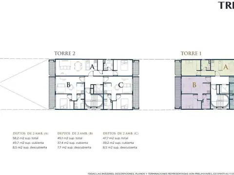 Departamento en Venta con 1 cocheras