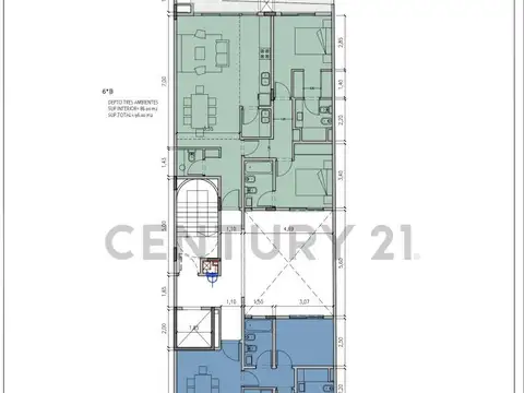 Departamento Monoambiente con 1 baño