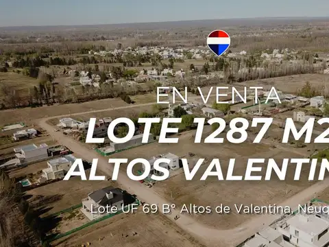 LOTE UF69 | 1287,72m2 | EN ALTOS DE VALENTINA