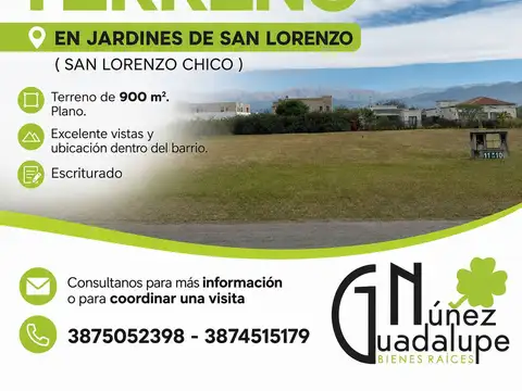 Terreno en venta - jardines de san lorenzo