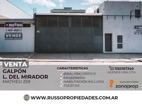 Venta galpon frigorifico con instalaciones