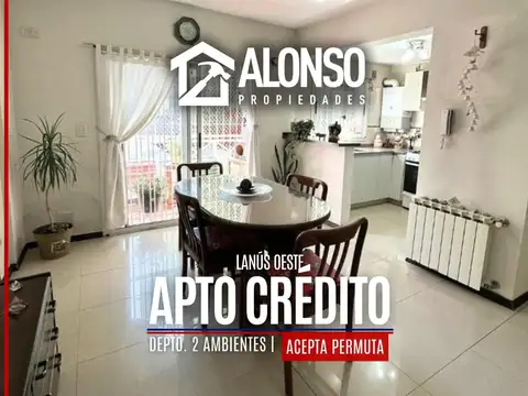 Departamento 2 Ambientes con Balcón en Venta en Lanús