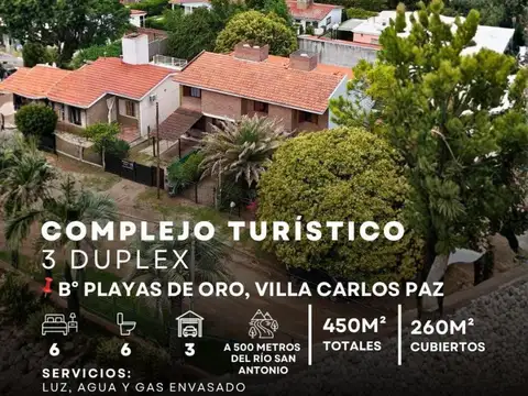 Venta De 3 Duplex De 2 Dormitorios Y Cochera C/U. B° Playas De Oro, Villa Carlos Paz