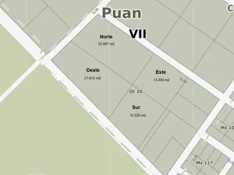 Venta de cuatro chacras en block en Villa Iris, Partido de Puan.