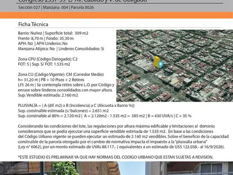 Terreno en Nuñez