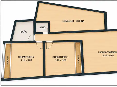 Departamento en Venta de 2 dormitorios