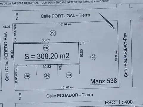 LOTE EN VENTA-ITUZAINGÓ NORTE