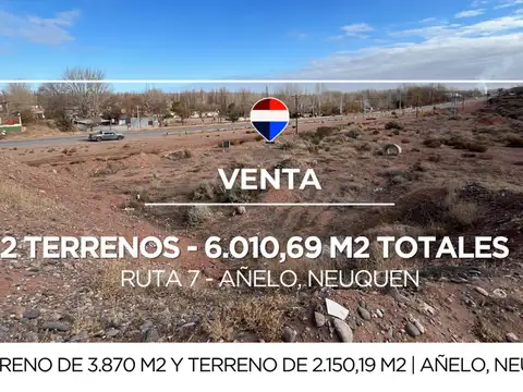 Venta dos terrenos en añelo