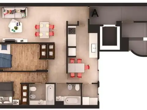 Departamento en Venta de 2 dormitorios