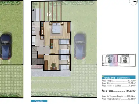 Casa 4 ambientes con 2 baños
