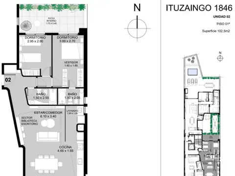 VENTA. Departamento 2 dormitorios en construcción.