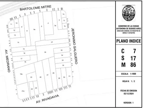 Terreno en Venta en Almagro, USD 950.000
