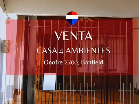 VENTA CASA 3 AMBIENTES-BANFIELD-APTA CREDITO