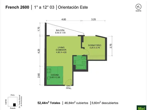 French 2600, Piso 1