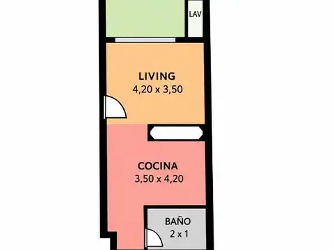 Depto Tipo Casa en Alquiler de 1 dormitorio
